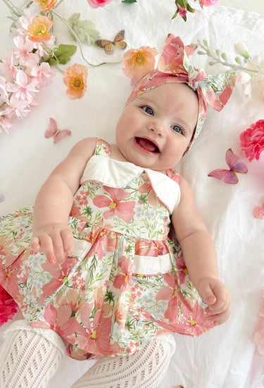 Malibu Belle Baby Girl Floral Romper