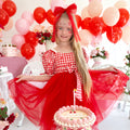 Cherry Pie Red Girls Gingham Dress