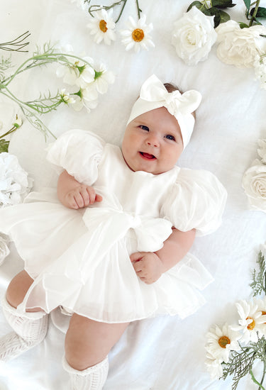 White Clementine Baby Girl Hair Accessories