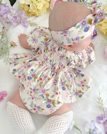 Elina Floral Baby Girl Romper