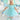 Tabitha Turquoise Sky Organza Girls Party Dress