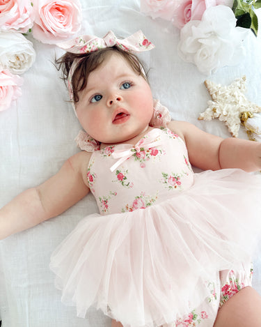 Mirabelle Flower Baby Girl Romper