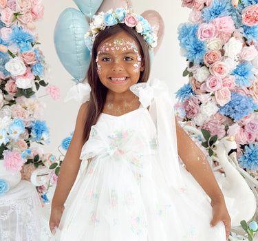 Primrose Fairy White Girls Party Dress