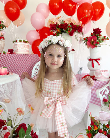 Berry Bliss Pink Baby Girl Gingham Romper
