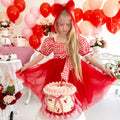 Cherry Pie Red Girls Gingham Dress