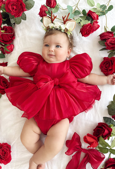 Angel Christmas Reindeer Stretch Baby Flower Crown