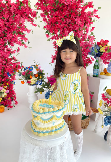 Sorrento Citrus Baby Girl Yellow Floral Hair Accessories