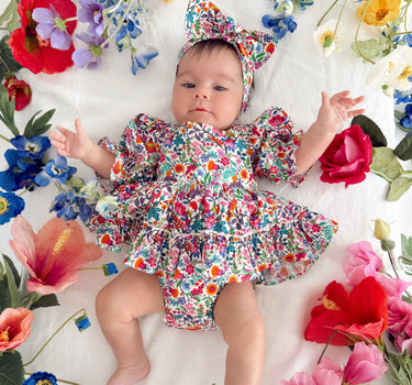 Darlia Garden Baby Girl Floral Romper