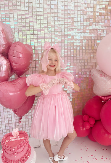 Candy Pink Organza Baby Girls Hair Bow