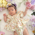 Clara Blossom Baby Girl Floral Romper
