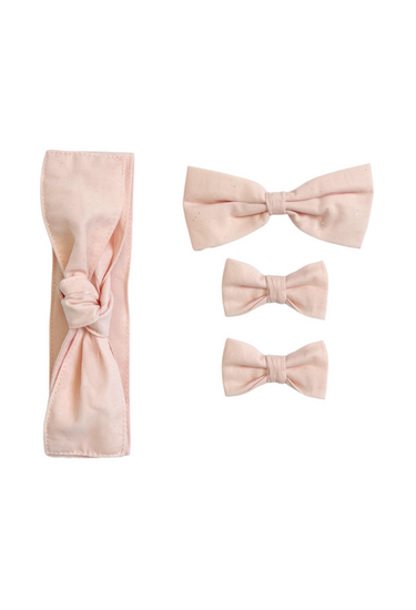 Pastel Pink Sparkle Baby Girl Tulle Hair Accessories