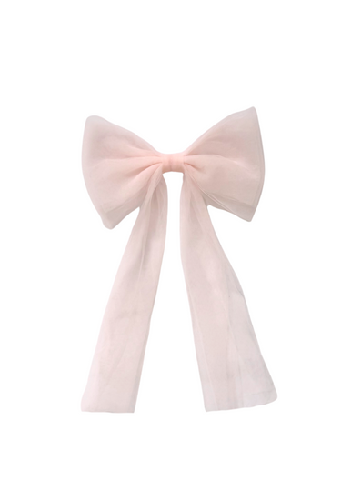 Fairy Tale Pink Tulle Girls Hair Bow