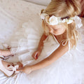Elouisa White Mid Length Tutu Flower Girl Dress