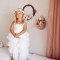 Elouisa White Mid Length Tutu Flower Girl Dress