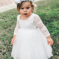 Giselle White Lace Back Dress and Snow White Flower Crown