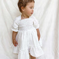 Lila Milk Puffed Sleeve Dress