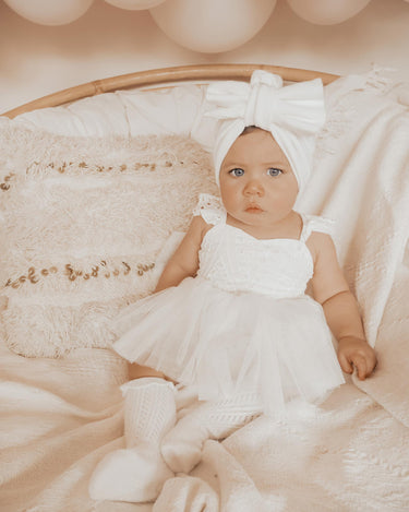 Trixie Belle White Broderie Anglaise Tutu Romper
