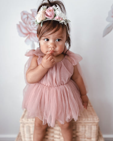 English Rose Dusty Rose Romper 11