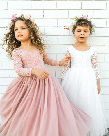 Swan White Flower Girl Lace Dress - Special Occasion Wear 3 Swan White Flower Girl Lace Dress - Special Occasion Wear 3