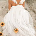 High Low Grace Linen White Dress