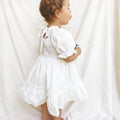 Lila Dress Milk Puffed Sleeves