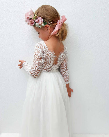 Wedding Toddler Girl Dresses Long Sleeves Maxi Dress White Boho Flower Girl Dress Swan White Flower Girl Lace Dress Special Wedding Toddler Girl Dresses Long Sleeves Maxi Dress White Boho Flower Girl Dress Swan White Flower Girl Lace Dress Special